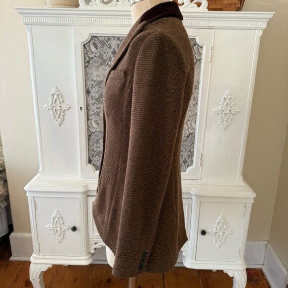 Vintage Ralph Lauren Brown Tweed Blazer - Picture 2 of 13